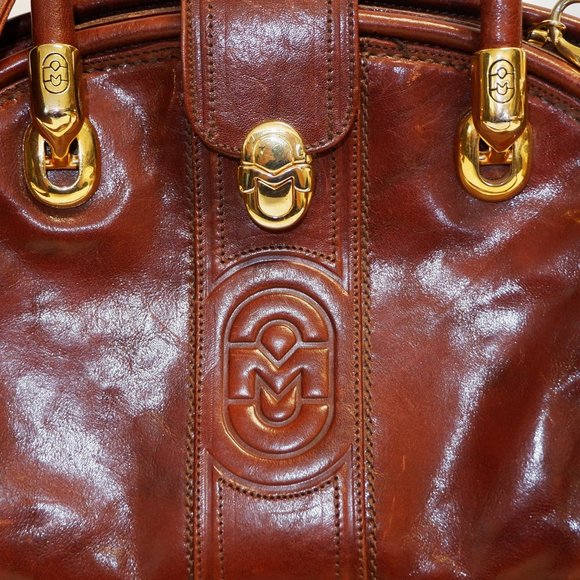 Marino Orlandi Italy Large Brown Leather Purse / Cross Body Bag - Picture 3 of 9